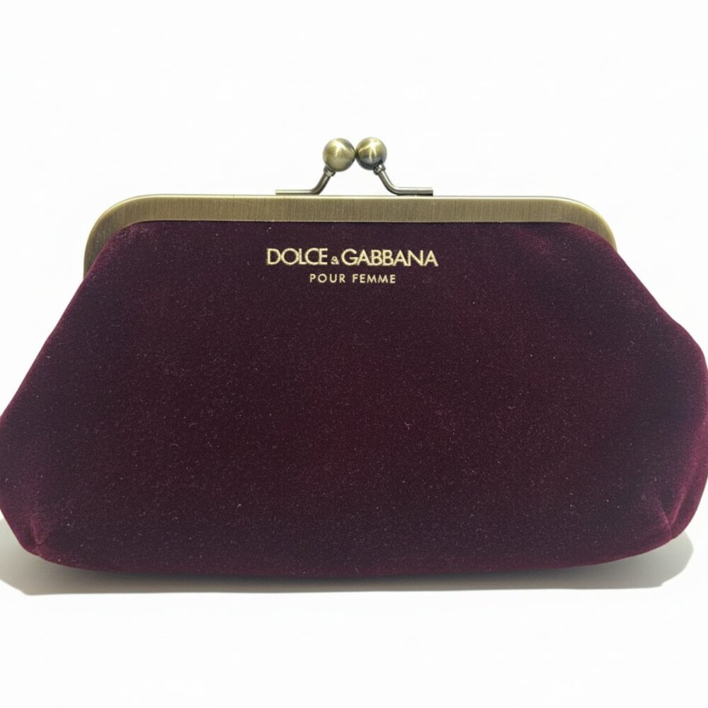 Dolce & Gabbana Merlot Velvet Clutch